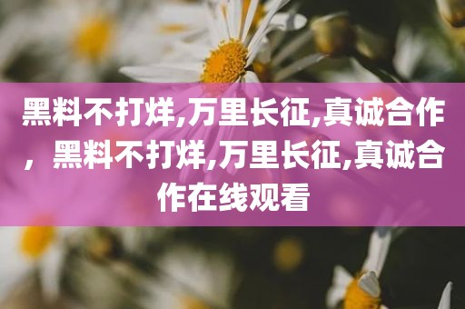 黑料不打烊,万里长征,真诚合作，黑料不打烊,万里长征,真诚合作在线观看