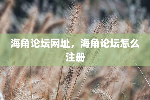 海角论坛网址，海角论坛怎么注册