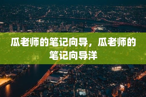 瓜老师的笔记向导，瓜老师的笔记向导洋