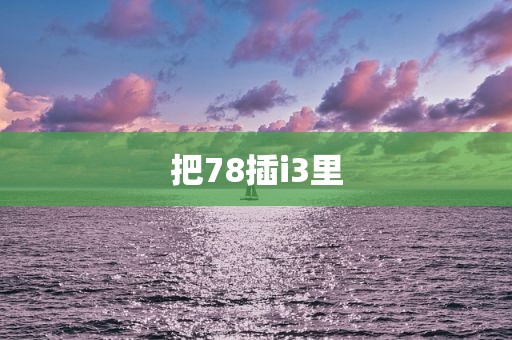把78插i3里