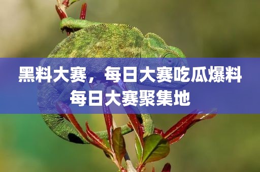 黑料大赛，每日大赛吃瓜爆料每日大赛聚集地