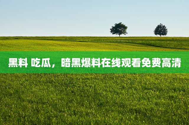 黑料 吃瓜，暗黑爆料在线观看免费高清