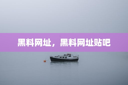黑料网址，黑料网址贴吧