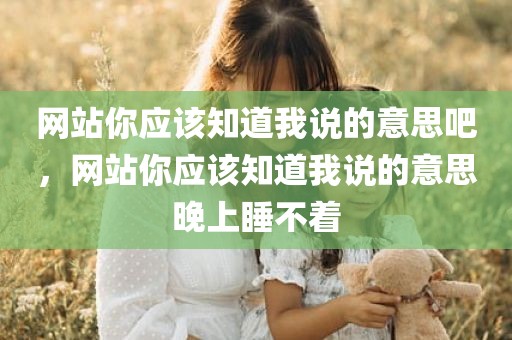 网站你应该知道我说的意思吧，网站你应该知道我说的意思晚上睡不着