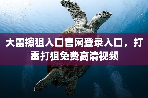 大雷擦狙入口官网登录入口，打雷打狙免费高清视频