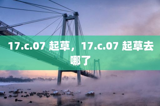 17.c.07 起草，17.c.07 起草去哪了