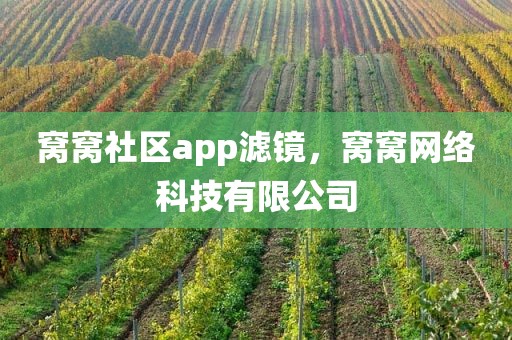 窝窝社区app滤镜，窝窝网络科技有限公司