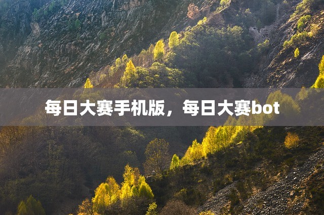 每日大赛手机版，每日大赛bot