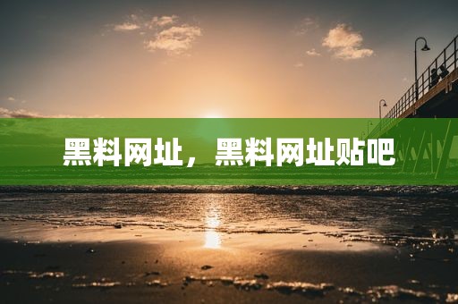 黑料网址，黑料网址贴吧
