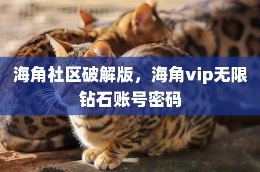 海角社区破解版，海角vip无限钻石账号密码