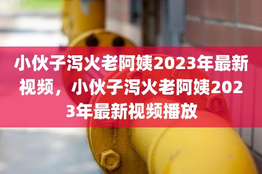 小伙子泻火老阿姨2023年最新视频，小伙子泻火老阿姨2023年最新视频播放