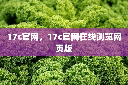 17c官网，17c官网在线浏览网页版