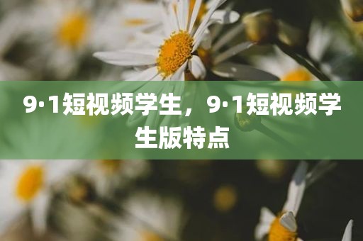 9·1短视频学生，9·1短视频学生版特点