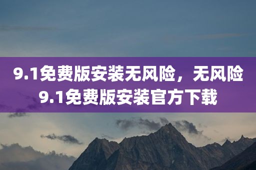 9.1免费版安装无风险，无风险9.1免费版安装官方下载