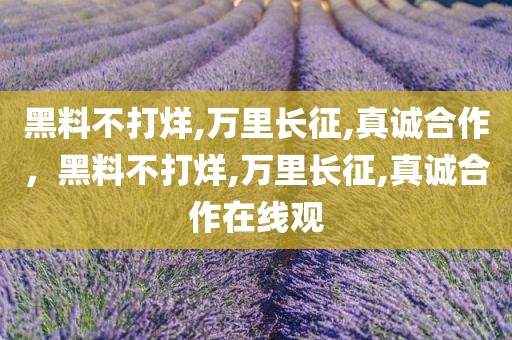 黑料不打烊,万里长征,真诚合作，黑料不打烊,万里长征,真诚合作在线观