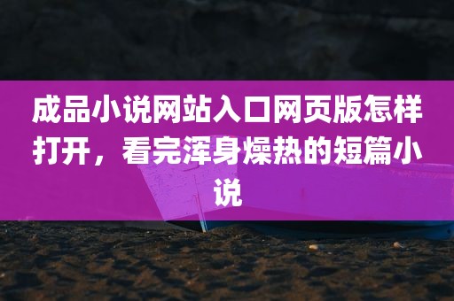 成品小说网站入口网页版怎样打开，看完浑身燥热的短篇小说
