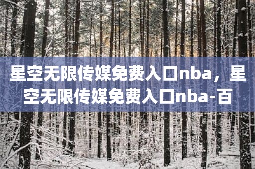 星空无限传媒免费入口nba，星空无限传媒免费入口nba-百