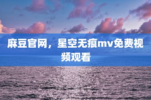 麻豆官网，星空无痕mv免费视频观看