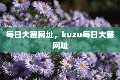 每日大赛网址，kuzu每日大赛网址