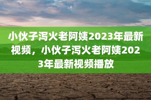 小伙子泻火老阿姨2023年最新视频，小伙子泻火老阿姨2023年最新视频播放