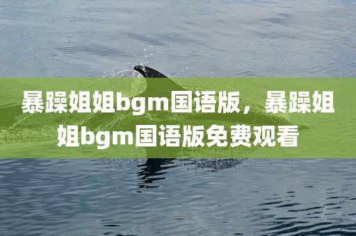 暴躁姐姐bgm国语版，暴躁姐姐bgm国语版免费观看