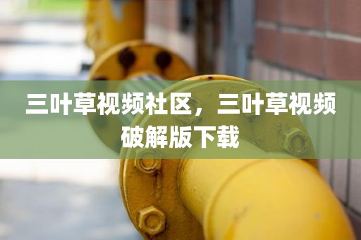 三叶草视频社区，三叶草视频破解版下载