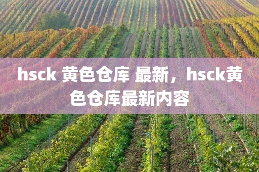 hsck 黄色仓库 最新，hsck黄色仓库最新内容