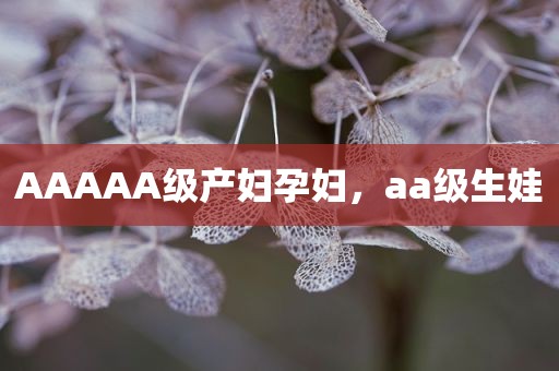 AAAAA级产妇孕妇，aa级生娃