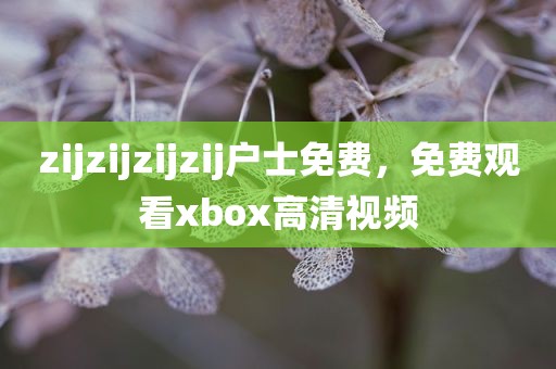 zijzijzijzij户士免费，免费观看xbox高清视频