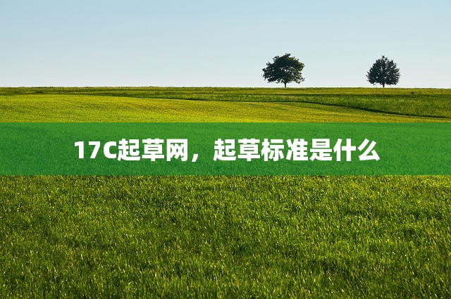 17C起草网，起草标准是什么