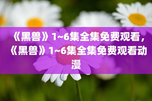 《黑兽》1~6集全集免费观看，《黑兽》1~6集全集免费观看动漫