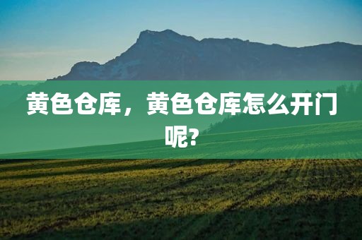 黄色仓库，黄色仓库怎么开门呢?