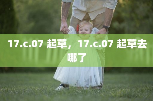 17.c.07 起草，17.c.07 起草去哪了