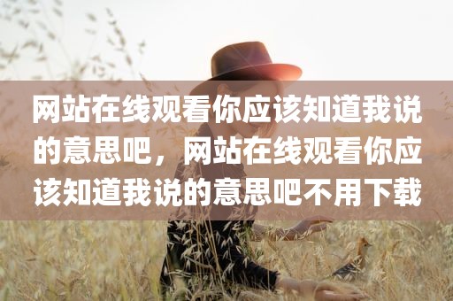 网站在线观看你应该知道我说的意思吧，网站在线观看你应该知道我说的意思吧不用下载