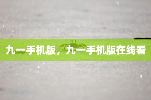 九一手机版，九一手机版在线看