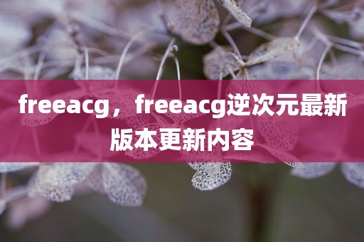 freeacg，freeacg逆次元最新版本更新内容