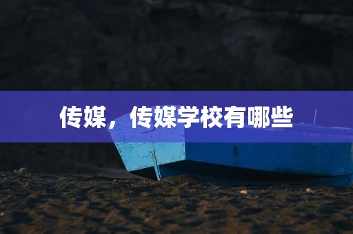 传媒，传媒学校有哪些