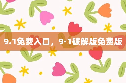 9.1免费入口，9·1破解版免费版