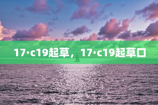 17·c19起草，17·c19起草口