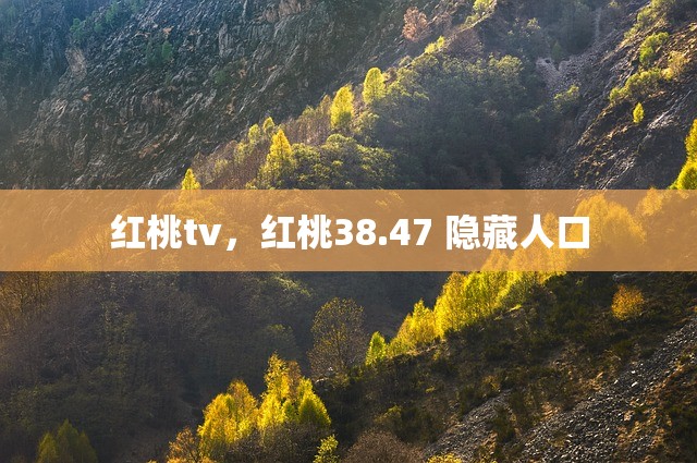 红桃tv，红桃38.47 隐藏人口