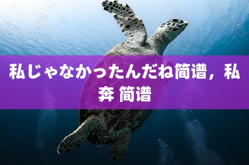 私じゃなかったんだね简谱，私奔 简谱