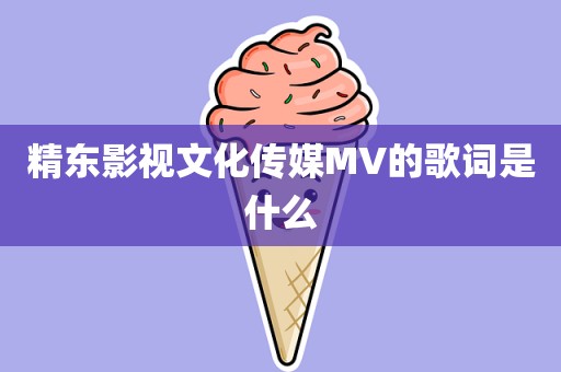 精东影视文化传媒MV的歌词是什么