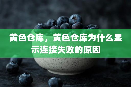 黄色仓库，黄色仓库为什么显示连接失败的原因