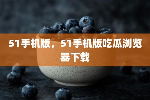 51手机版，51手机版吃瓜浏览器下载