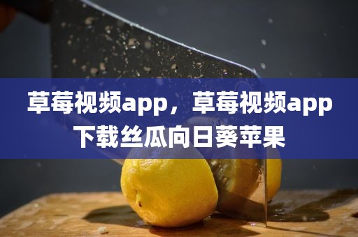 草莓视频app，草莓视频app下载丝瓜向日葵苹果