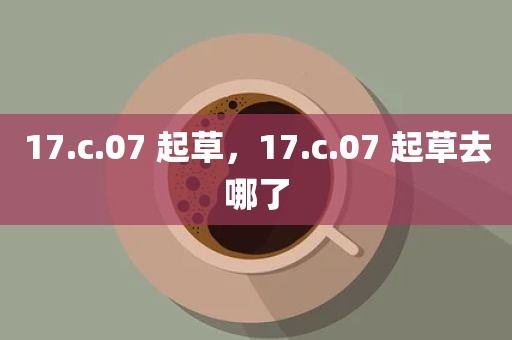 17.c.07 起草，17.c.07 起草去哪了