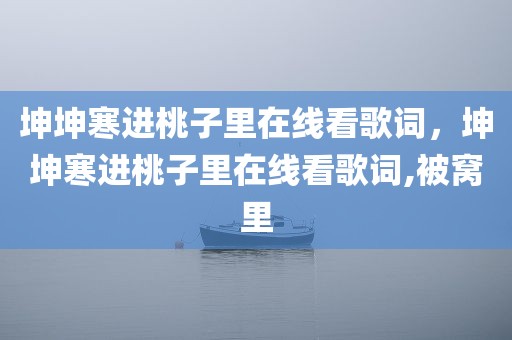 坤坤寒进桃子里在线看歌词，坤坤寒进桃子里在线看歌词,被窝里