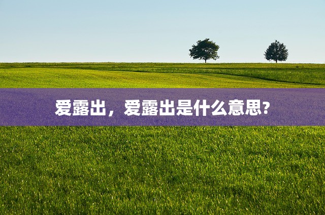 爱露出，爱露出是什么意思?