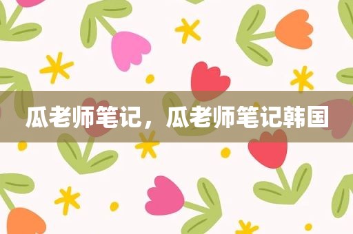 瓜老师笔记，瓜老师笔记韩国