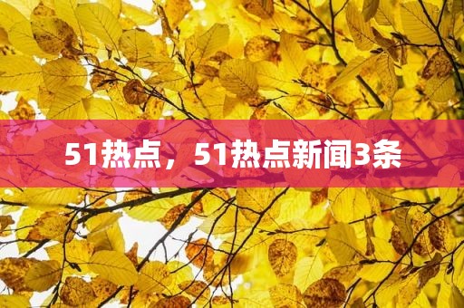51热点，51热点新闻3条